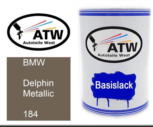 BMW, Delphin Metallic, 184: 500ml Lackdose, von ATW Autoteile West.